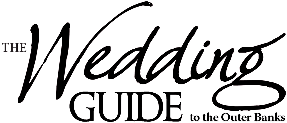 The Wedding Guide to the Outer Banks logo, with "Wedding" in large script and "Guide" in serif capitals.